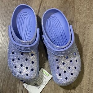 CROCS  Sparkly Clogs - Lavender Women’s size 8